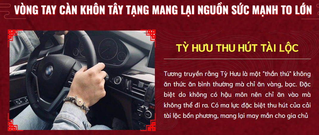 ngochome VÒNG TAY CÀN KHÔN PHỐI TỲ HƯU 8