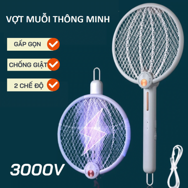 ngochome Vợt Muỗi Thông Minh UV Nhật Bản - Diệt Sạch Muỗi Trong Đêm 16