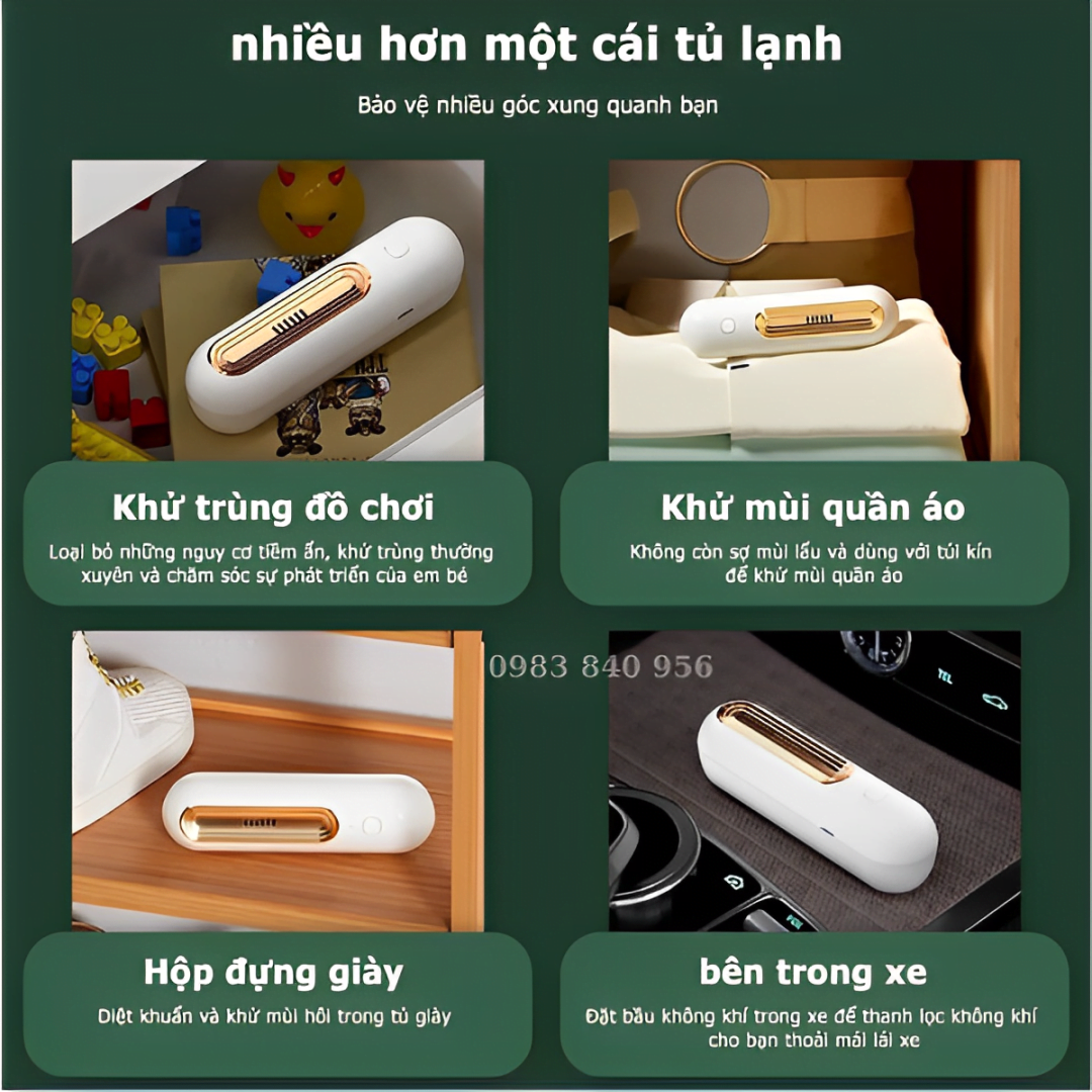 ngochome Máy Lọc Không Khí Diệt Khuẩn Tủ Lạnh 19