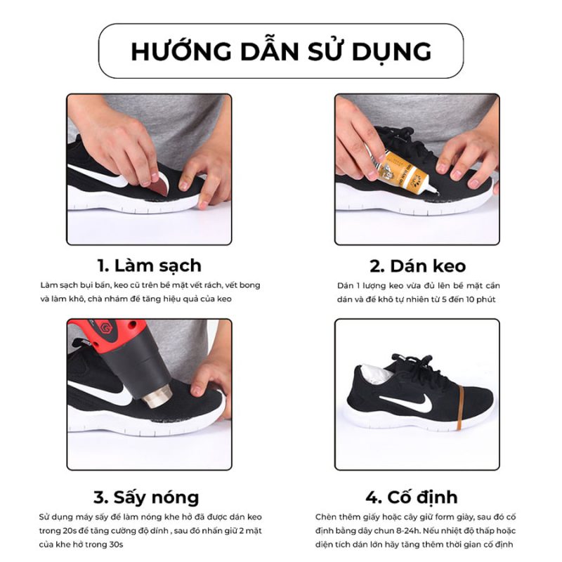 ngochome Keo dán giày dép trong suốt siêu dính 19