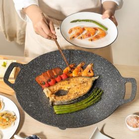 ngochome Chảo Đá Nướng Đường Kính 34cm Chống Dính 19