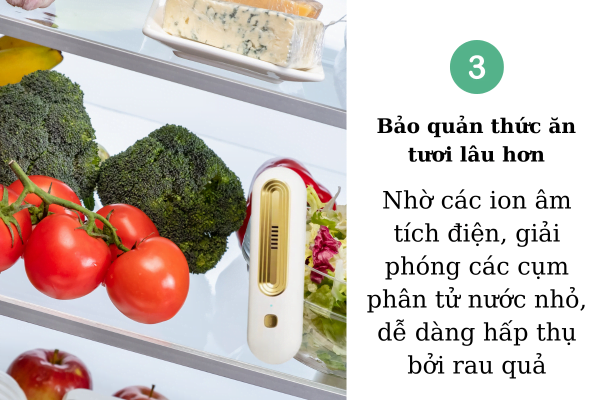 ngochome Máy Lọc Không Khí Diệt Khuẩn Tủ Lạnh 19