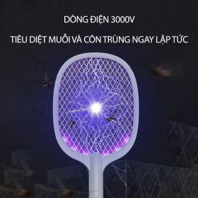 ngochome Vợt muỗi kiêm đèn bắt muỗi tự động 3 trong 1 19