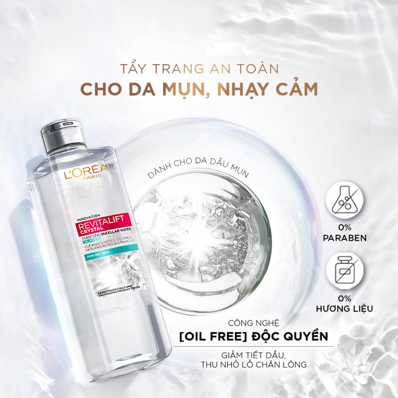 ngochome Nước tẩy trang và làm sạch sâu Paris Micellar Water 400ml 8